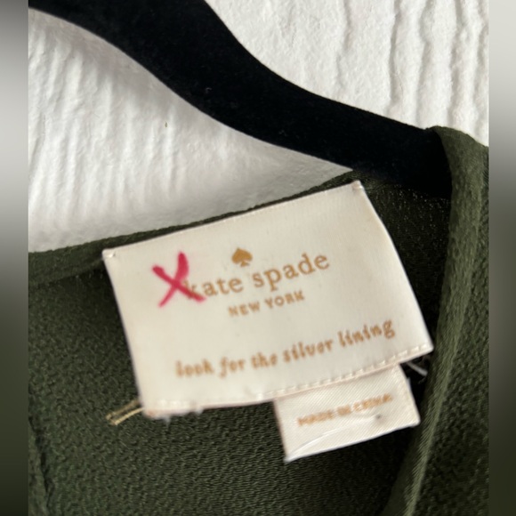 Kate Spade Green Midi Length Fit and Flare Pocket Dress. - Picture 6 of 9